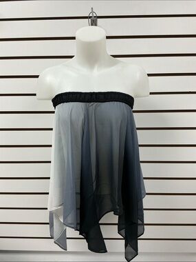 NWT Filomena Fernandez Asymmetric Flowy Strapless Top Small Medium